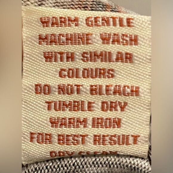 Aryeh Elbow 3/4 Sleeve Abstract Print Knit Shift Dress Brown Orange Size XL - Picture 9 of 9